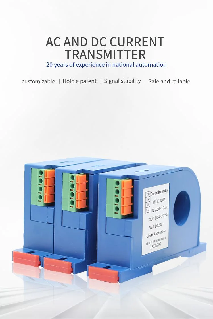 0 to 600A 4-20mA Split Core DC Current Transducer Open Core Current Sensor